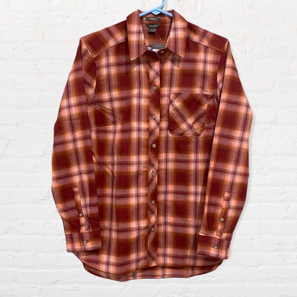 Eddie Bauer Twin Falls 2.0 Flannel Vinrose Women’s Sz Medium‎ - Picture 1 of 3